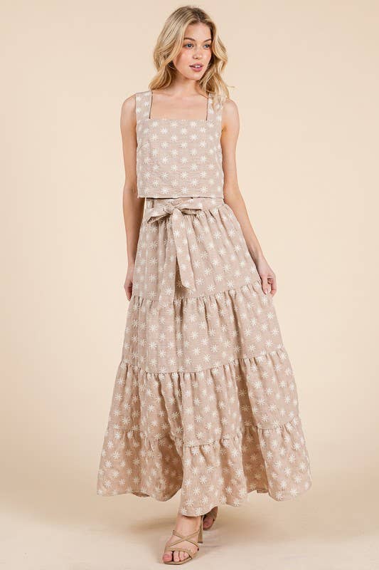 Crop Top and Maxi Skirt Set MTS51439