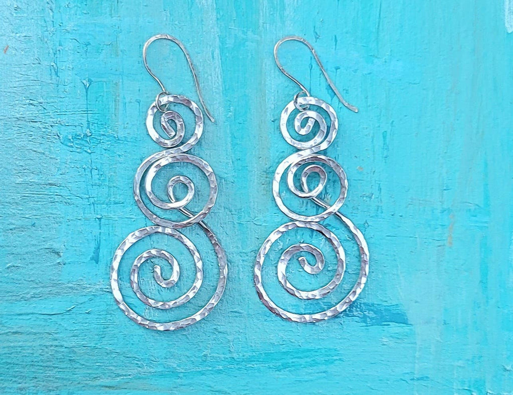 Triple Swirl Earrings