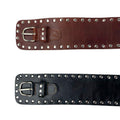 Exclusive Handmade Leather Belt with Side Studs