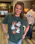 Pumpkin Patch Ghosts Spooky Halloween T-Shirt