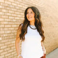 Lucky & Blessed - White Studded Tank Top