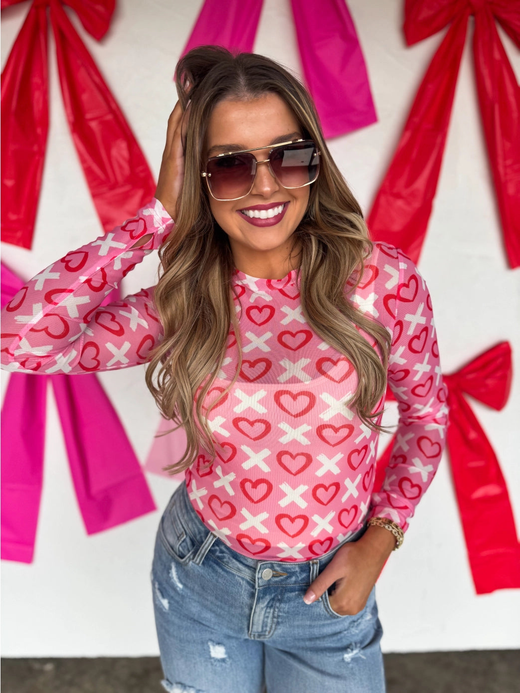 Valentines Dress It Up Mesh Tops