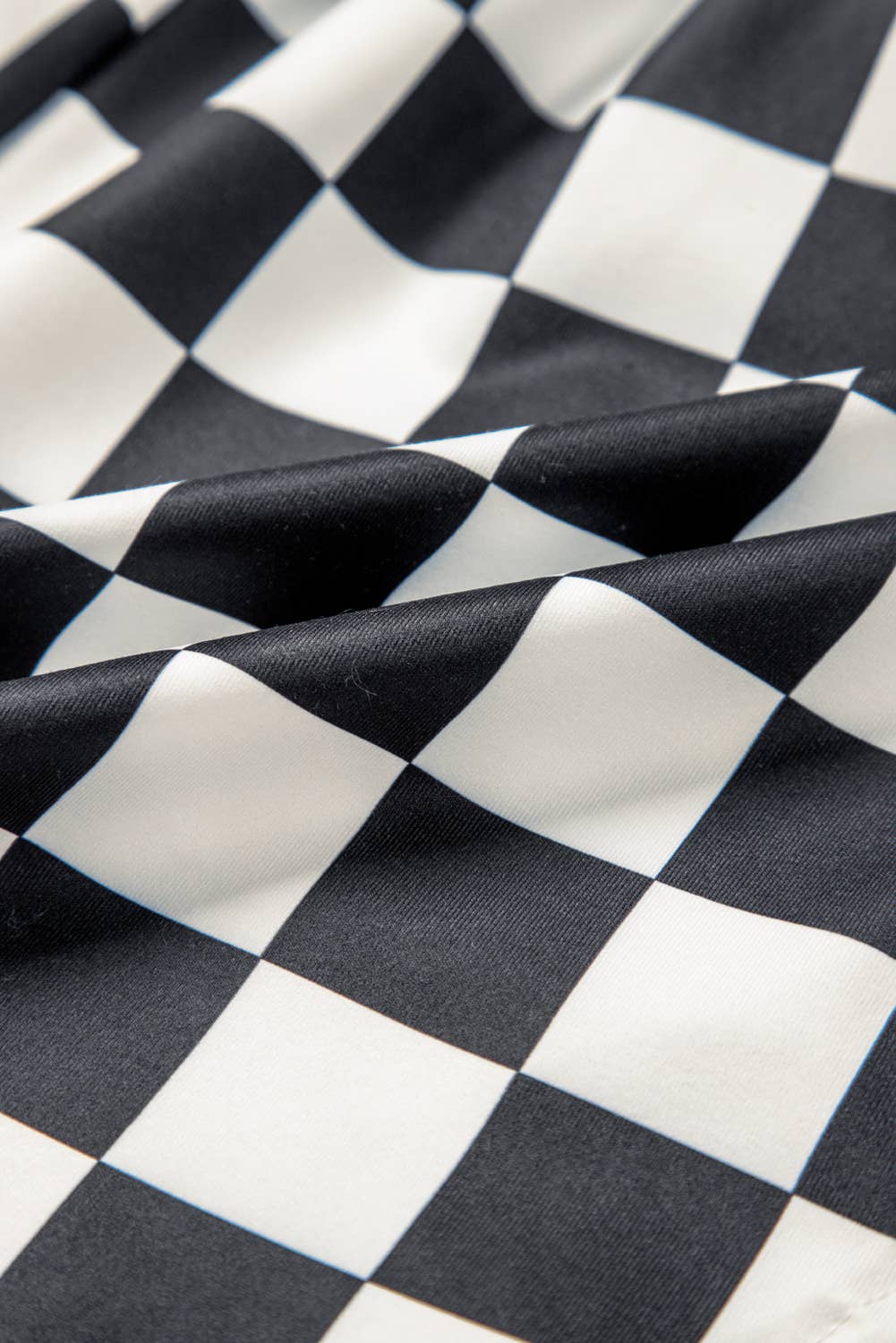 Checkered Print High Waist Casual Shorts (S-XL)