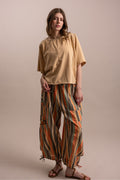 MULTI COLOR STRIPPED PANTS WITH BIG POCKETS