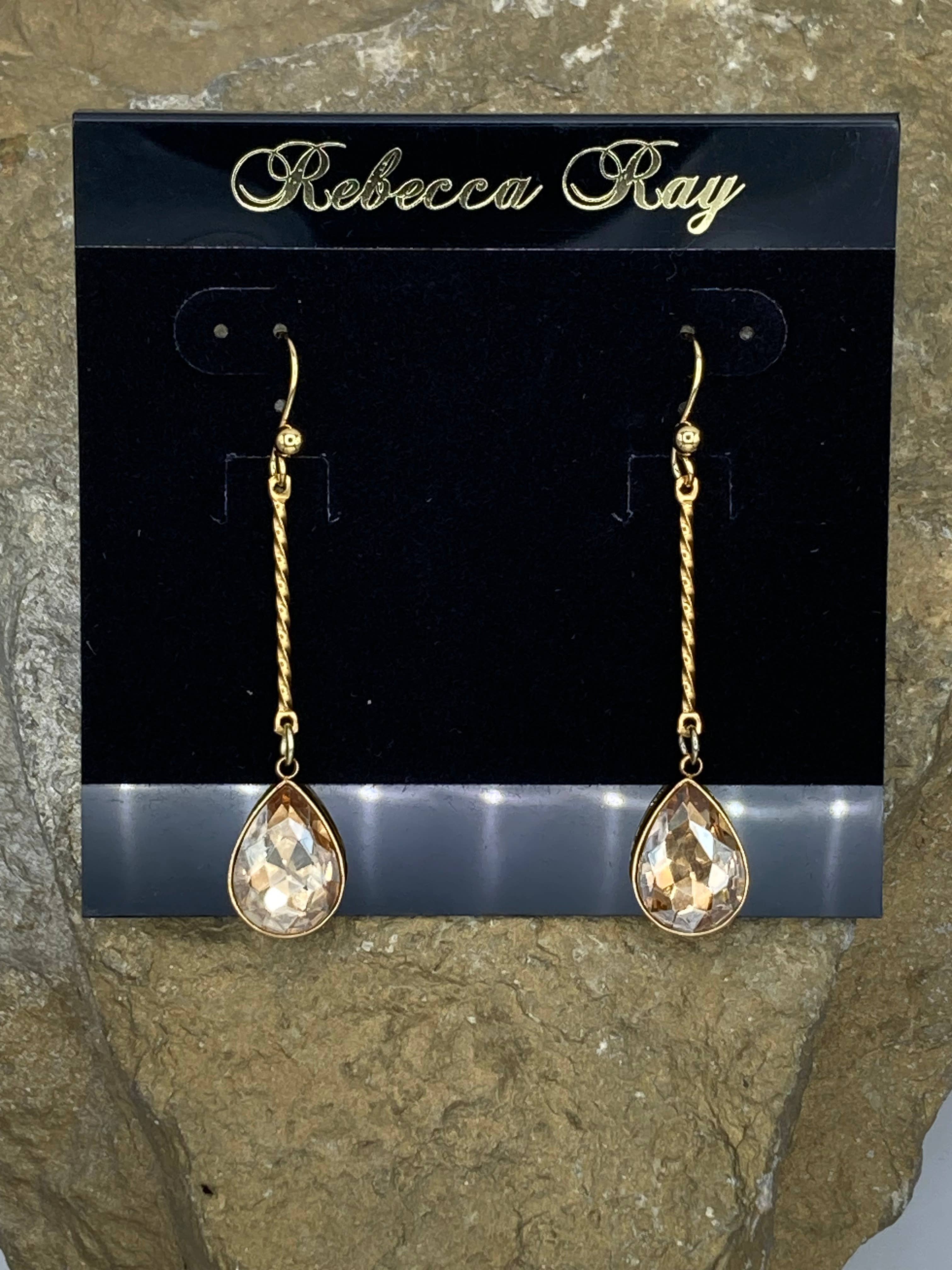 Twisted Crystal Earring drop