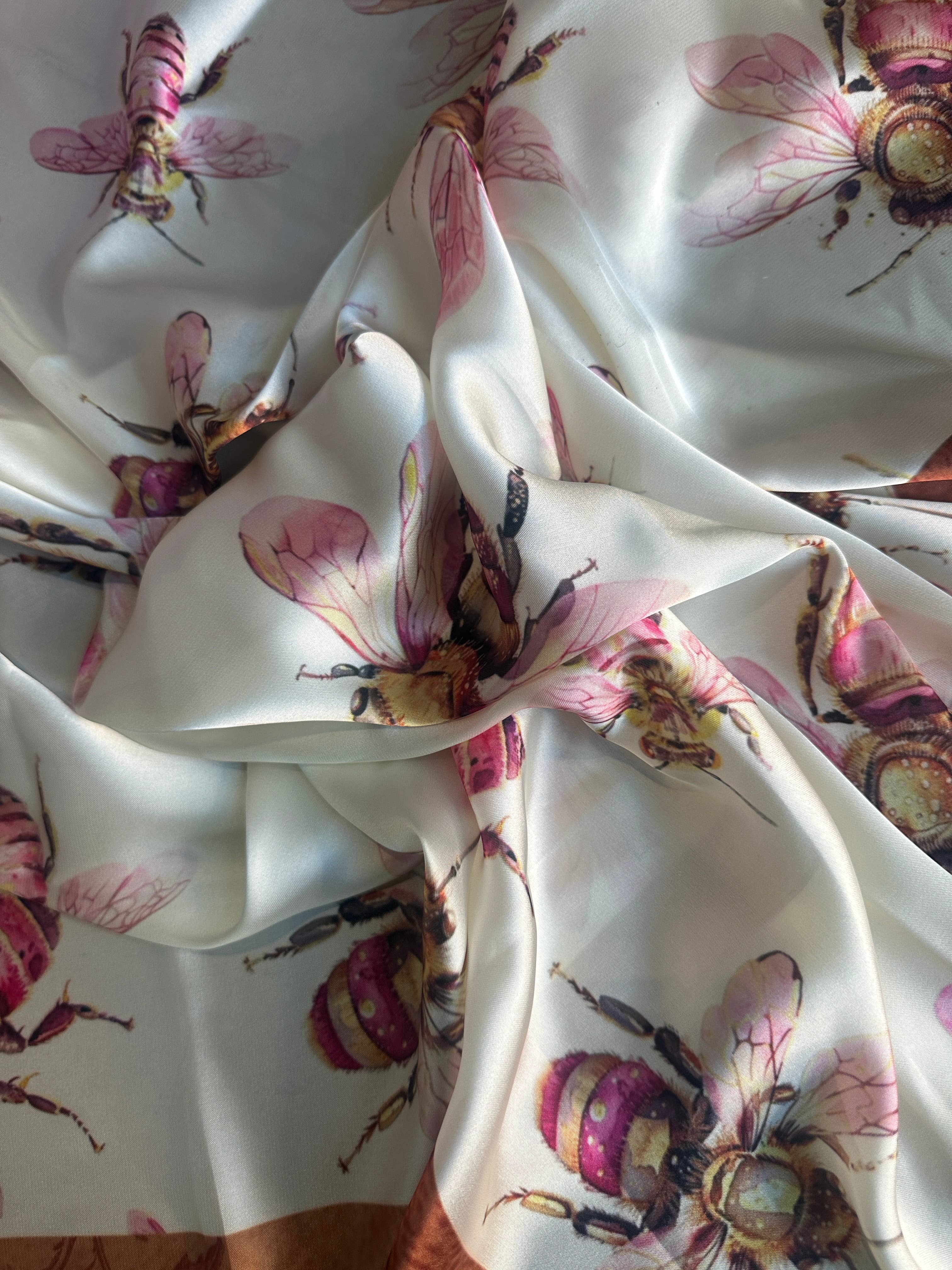 Sweet Honey Bee Silk Rayon Wild Rag