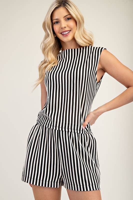 Sleeveless Mock Neck Knit Top