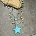 The Primitive Peddler - Sparkling Star Turquoise Layered Necklace