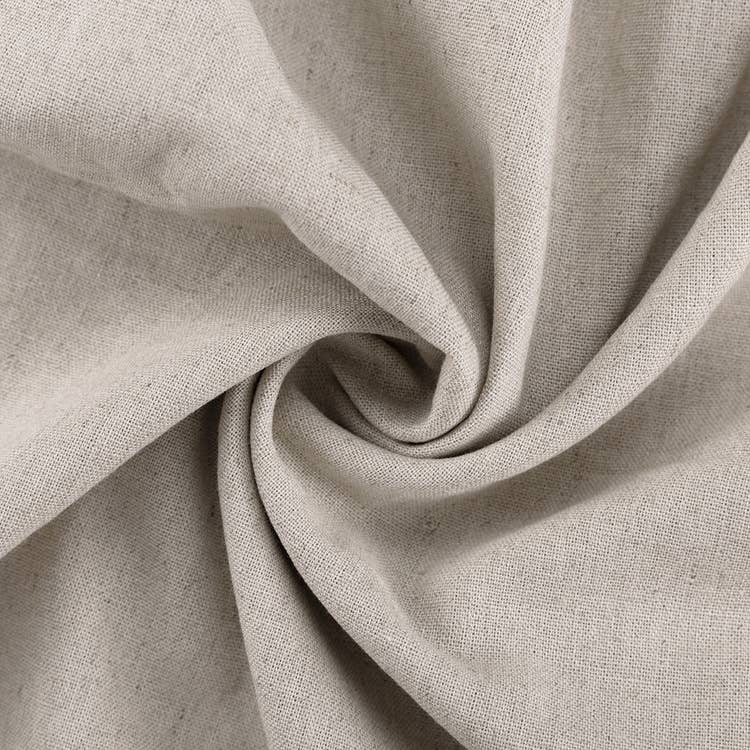 Cotton linen French V-neck lantern sleeve dress