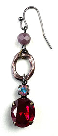 Simple Drop Dangle Earrings with Rhinestones