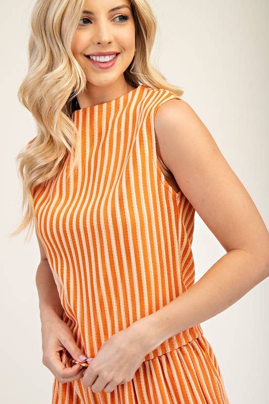 Sleeveless Mock Neck Knit Top