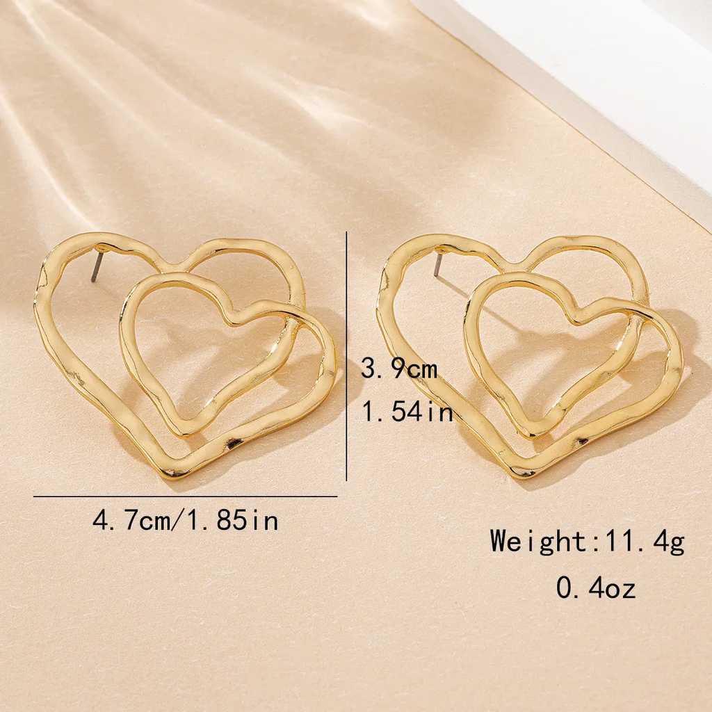 Infinity Double Heart Earrings