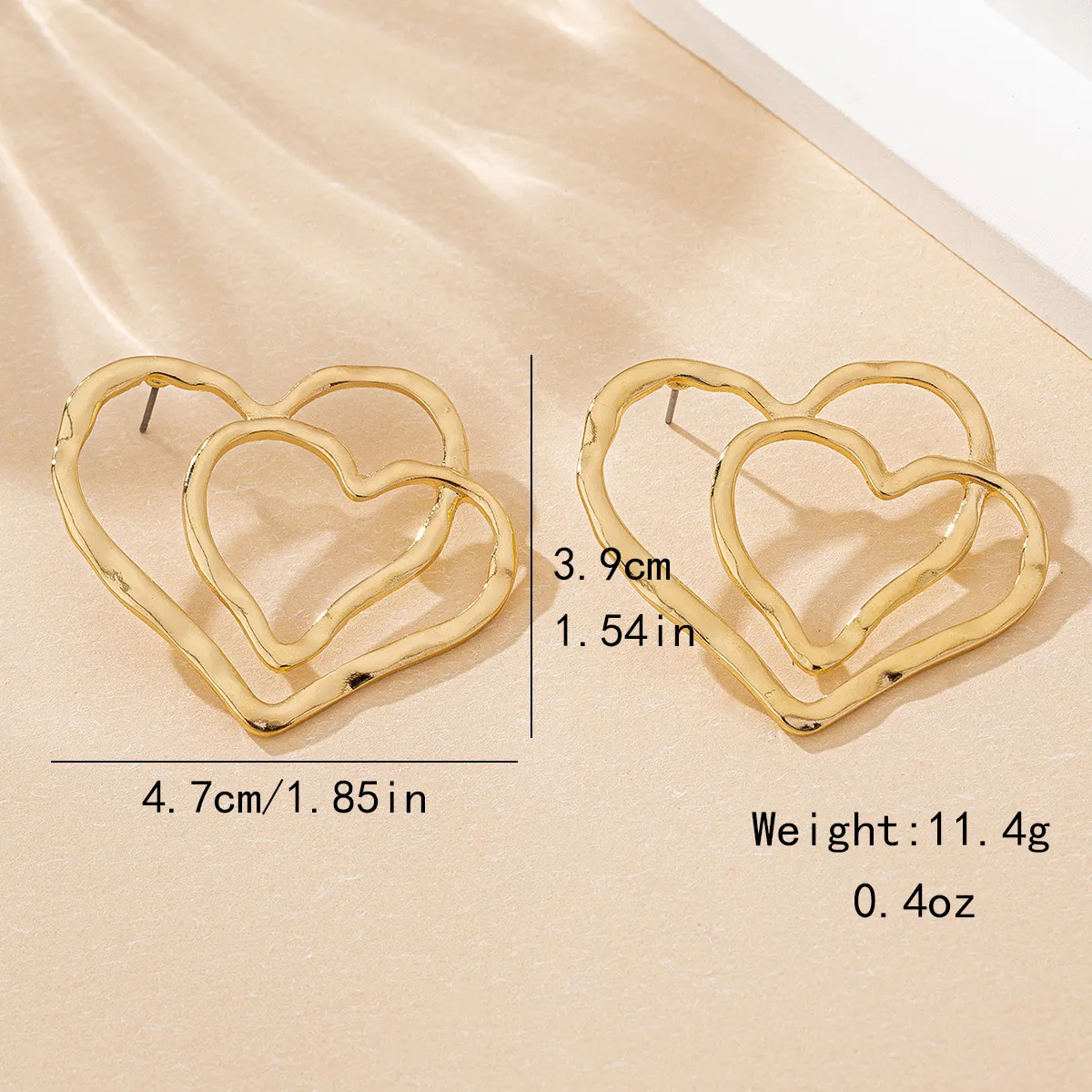 Infinity Double Heart Earrings