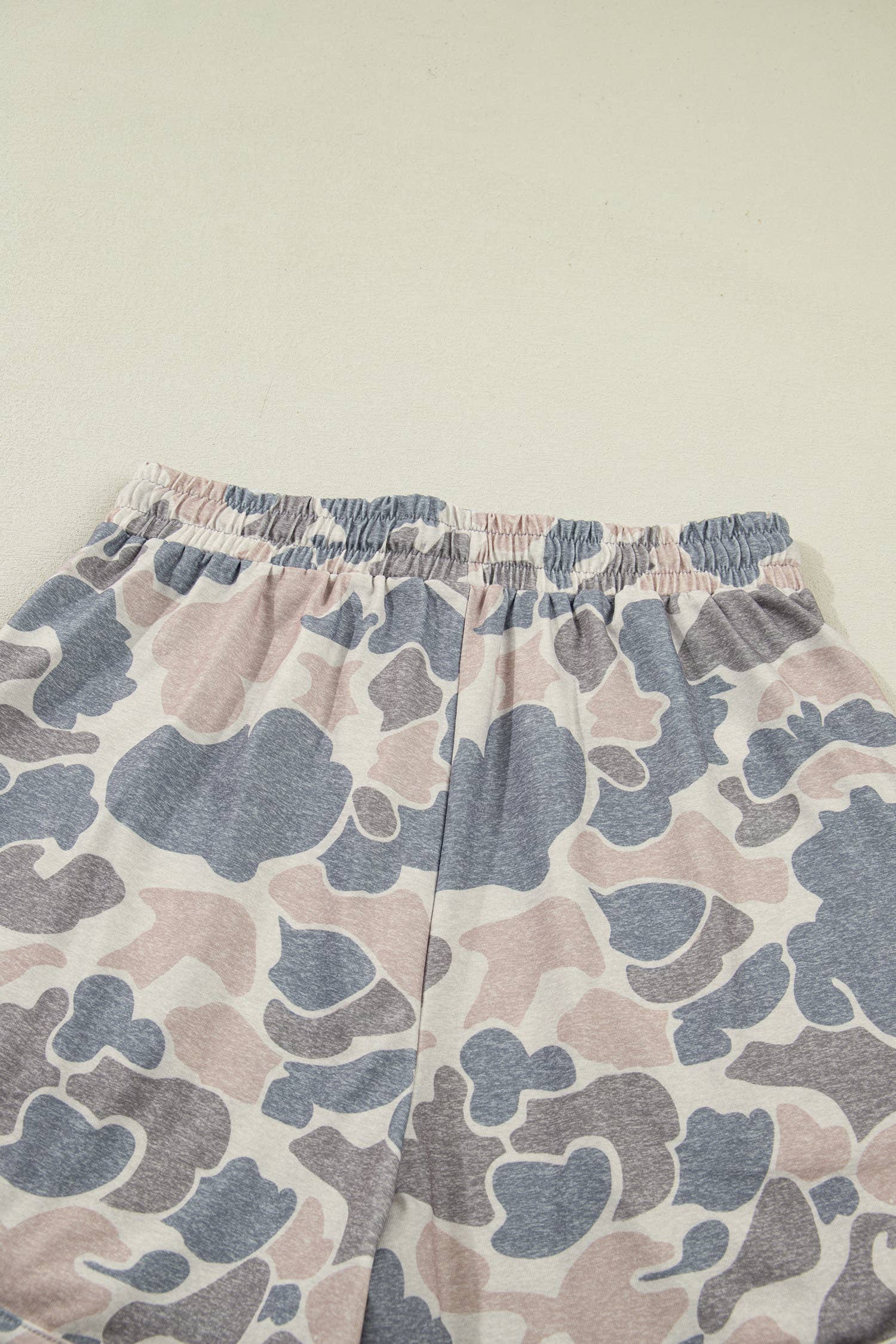 Camouflage Short Sleeve Top and Shorts Lounge Set (S-4X)