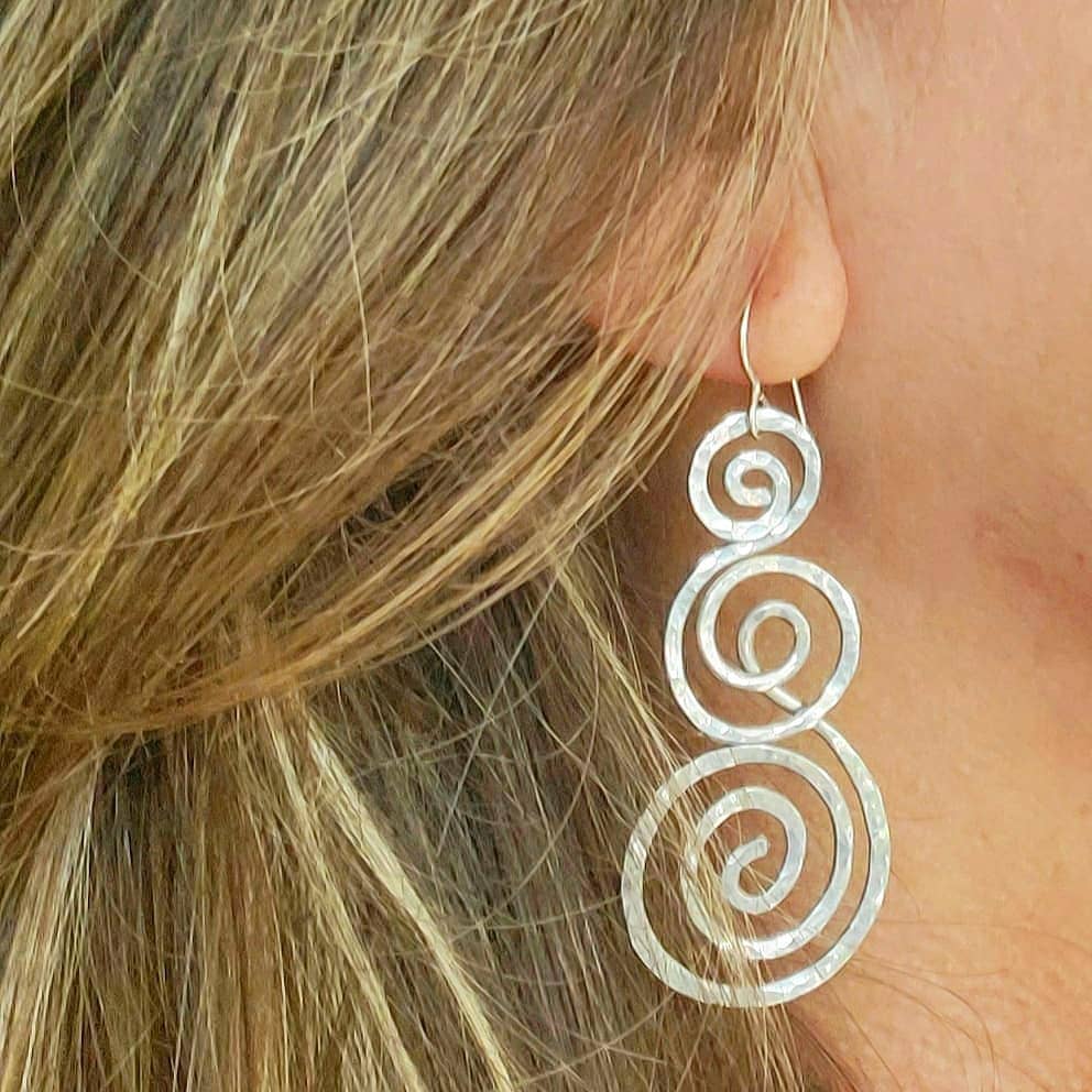 Triple Swirl Earrings