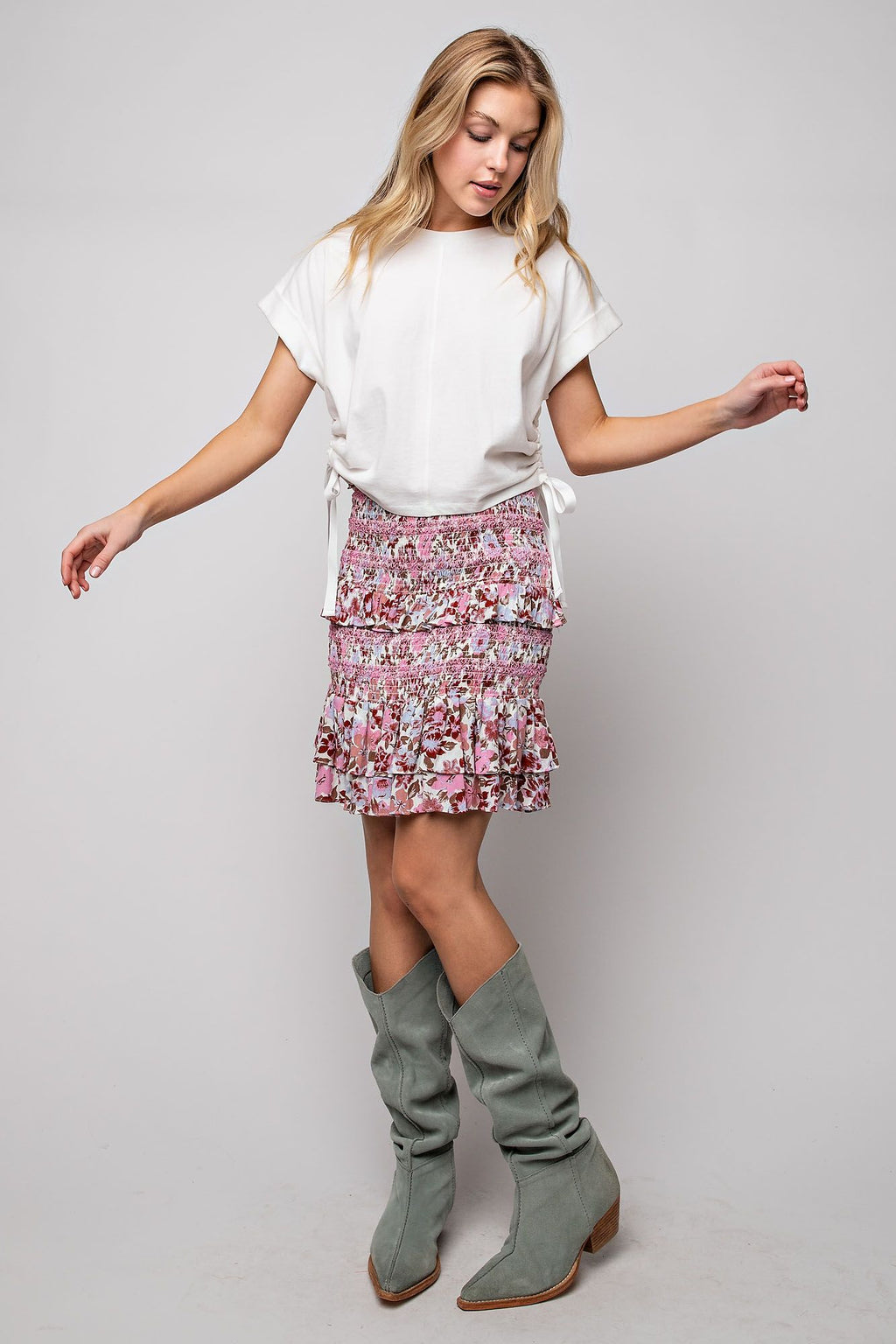 Easel - Ruffle Layered Skirt