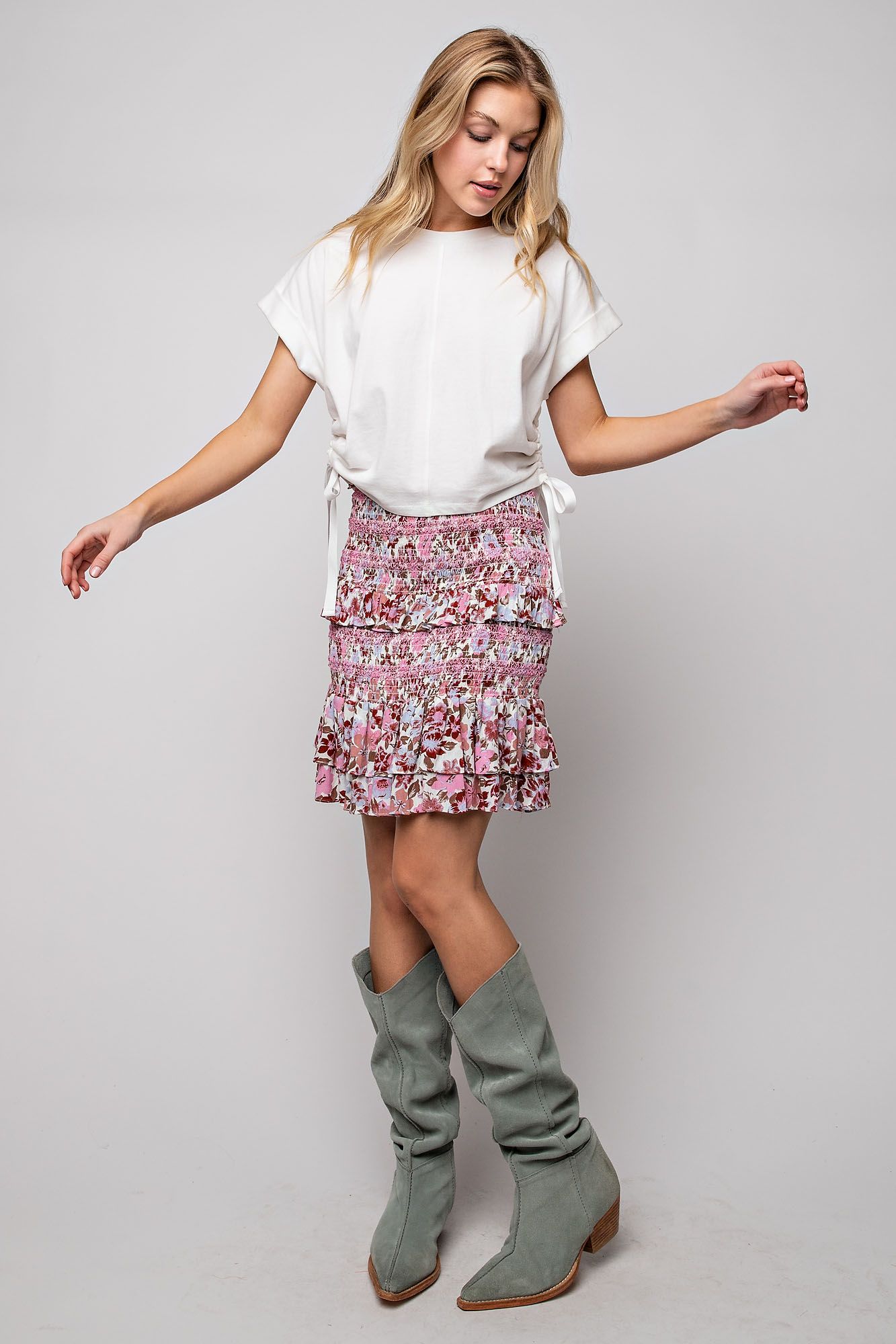 Easel - Ruffle Layered Skirt