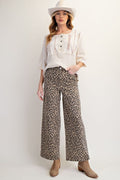 Easel - Leopard Print Plus Pant
