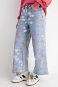 Easel - Floral Denim Jeans