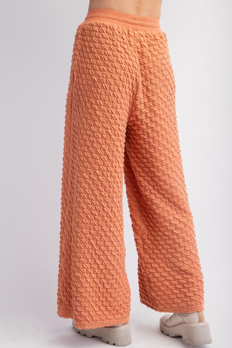 Easel -  Puff Textured Poly Hacci Pants