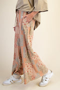 Easel - patchwork print-no waffle knit