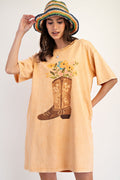 Easel - Boot Print Knit Dress