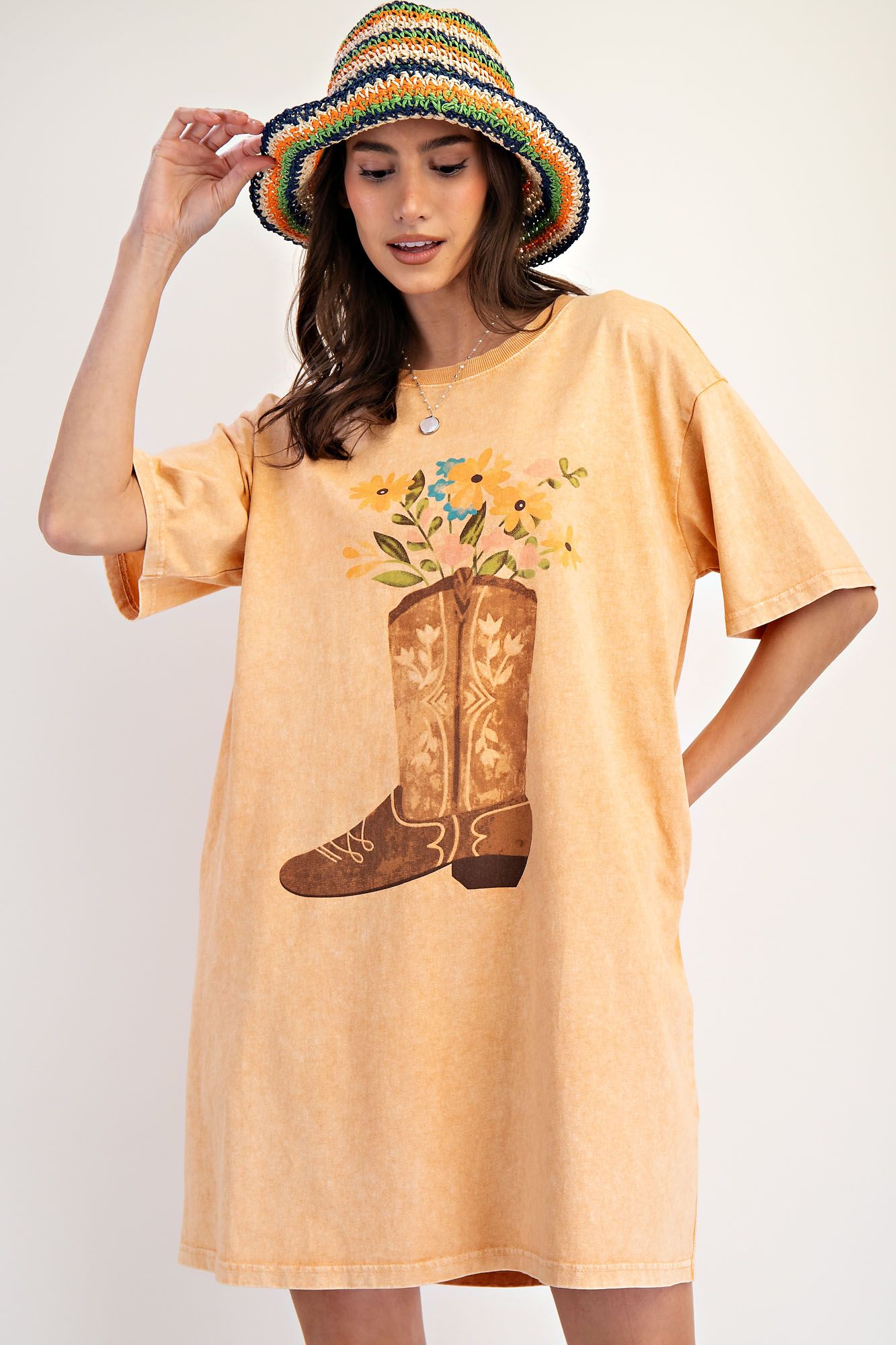 Easel - Boot Print Knit Dress