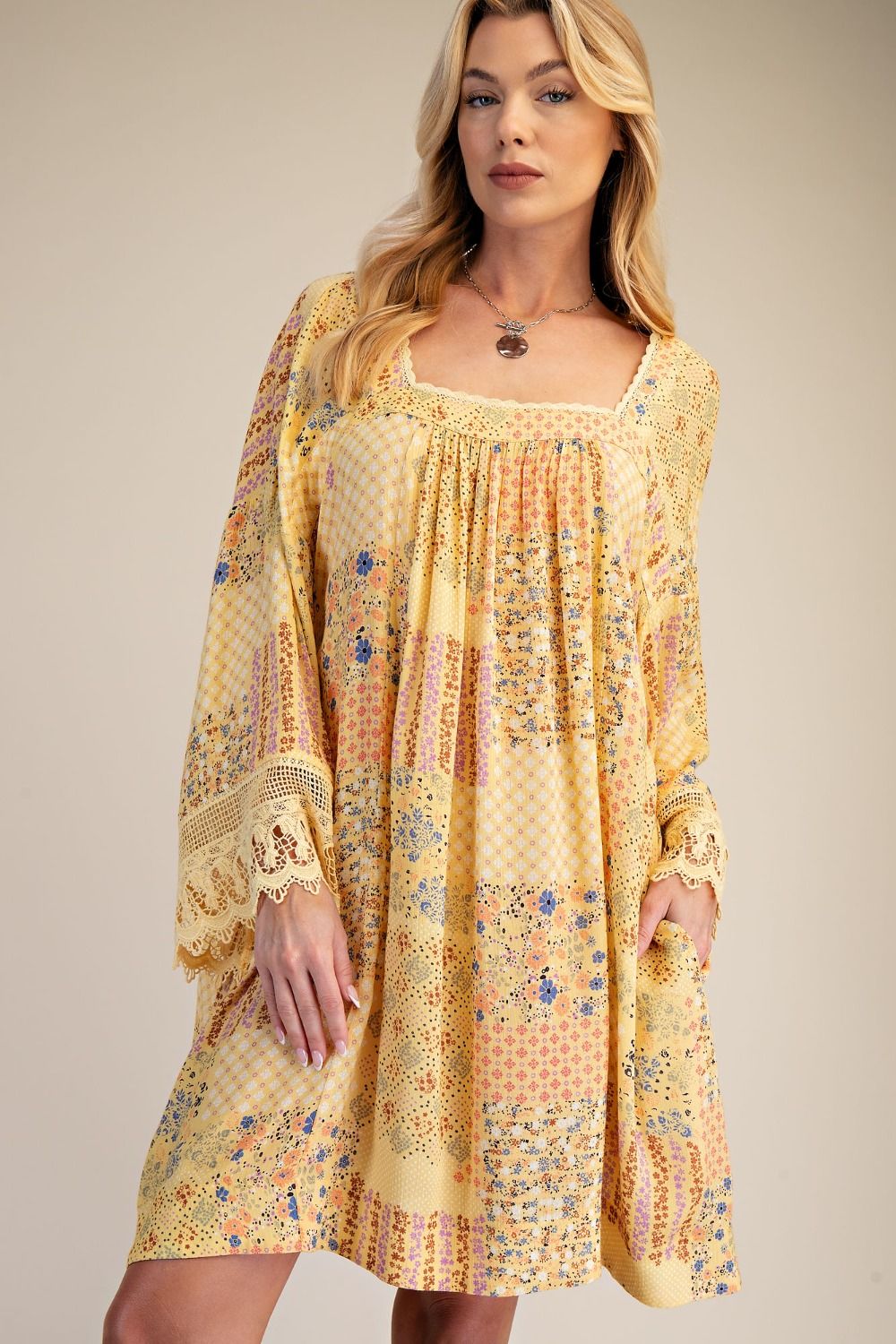 Easel - Mango 3/4 Slvs Dress