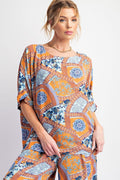 Easel - Floral Print Top