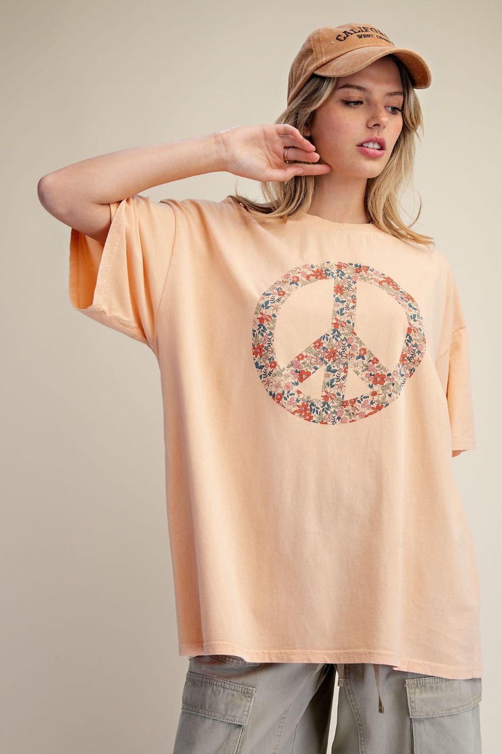 Easel - Peace Peach Tee Shirt