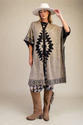 Easel - Aztec Pattern Sweater Cardigan