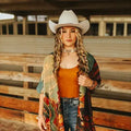 Lucky & Blessed - Vintage Western Cowboy Desert Printed Kimono