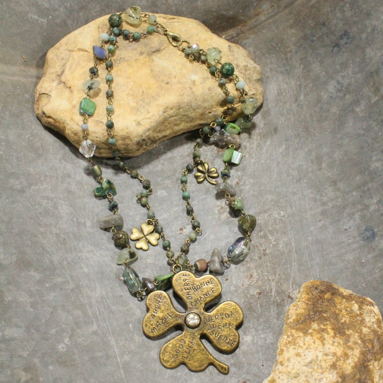 The Primitive Peddler - A Bit of Good Luck Layered Necklace