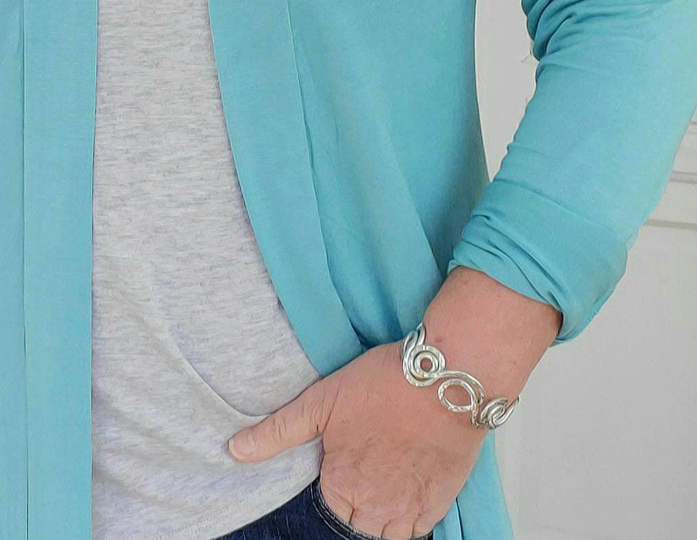 Swirl Loop Cuff Bracelet
