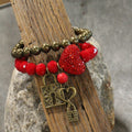 The Primitive Peddler - Just A Heart Beat Away Bracelet Set
