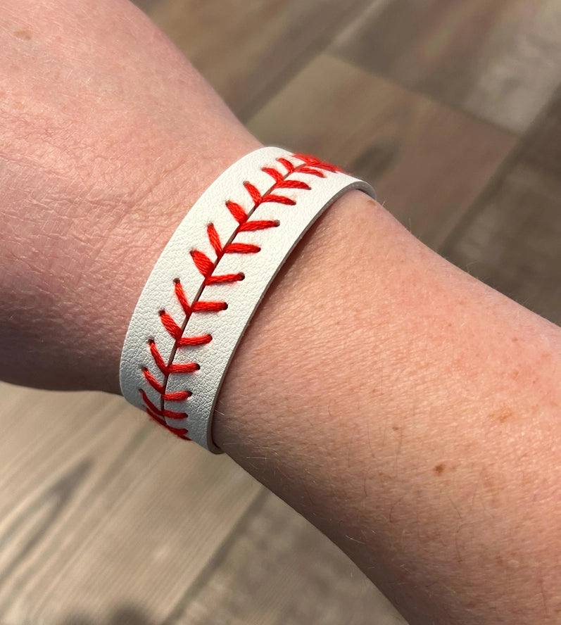 Adjustable Baseball Stitches Bracelets