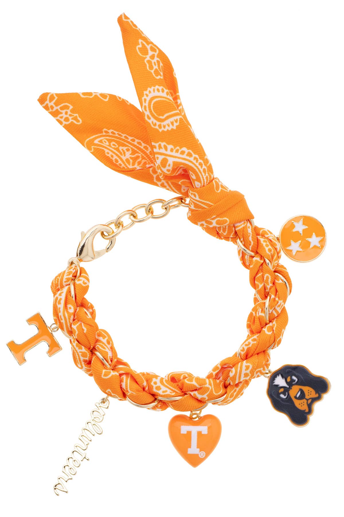 Tennessee Vols Bandana Charm Bracelet