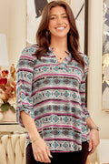 Fun Print Wrinkle Free Top LIZZY-V0137