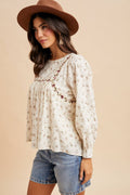 FLORAL PRINT COTTON BLOUSE