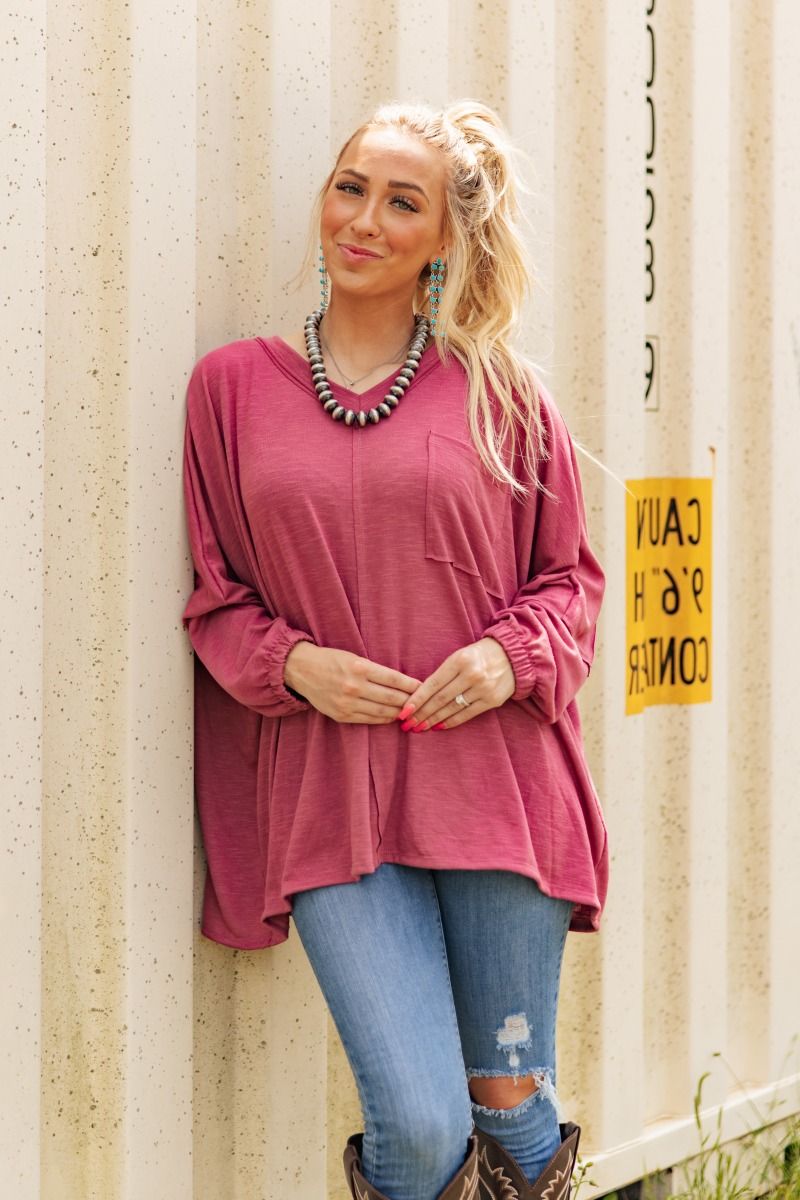 Dear Scarlett - Long Sleeve Pocket Tee