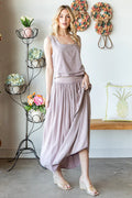 Oli & Hali - Washed Square Neck Crop Tank and Skirt Set