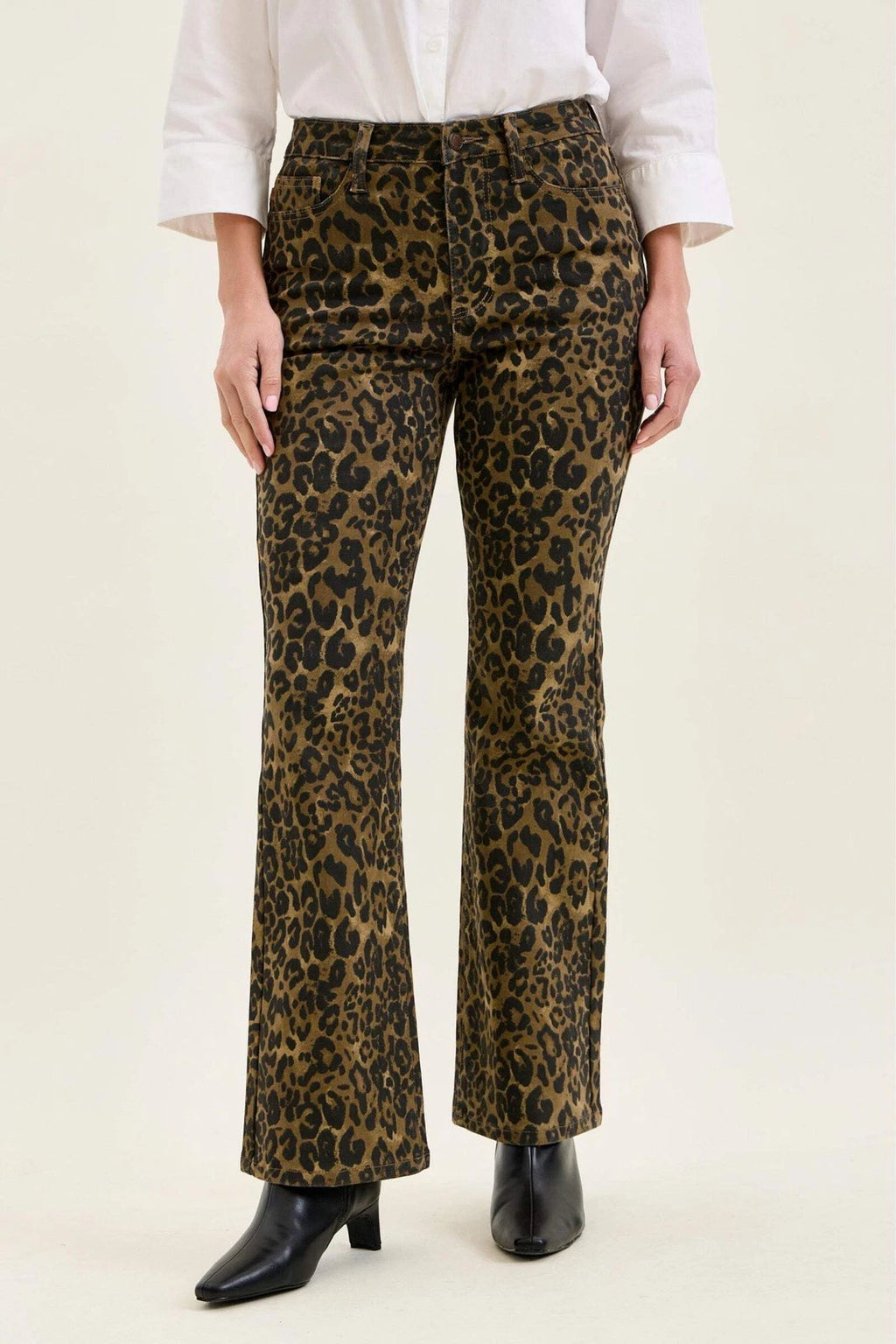 Judy Blue - High Waisted Bootcut Leopard Print Jean
