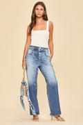 Dear Scarlett - "Denim" Straight Leg Pants