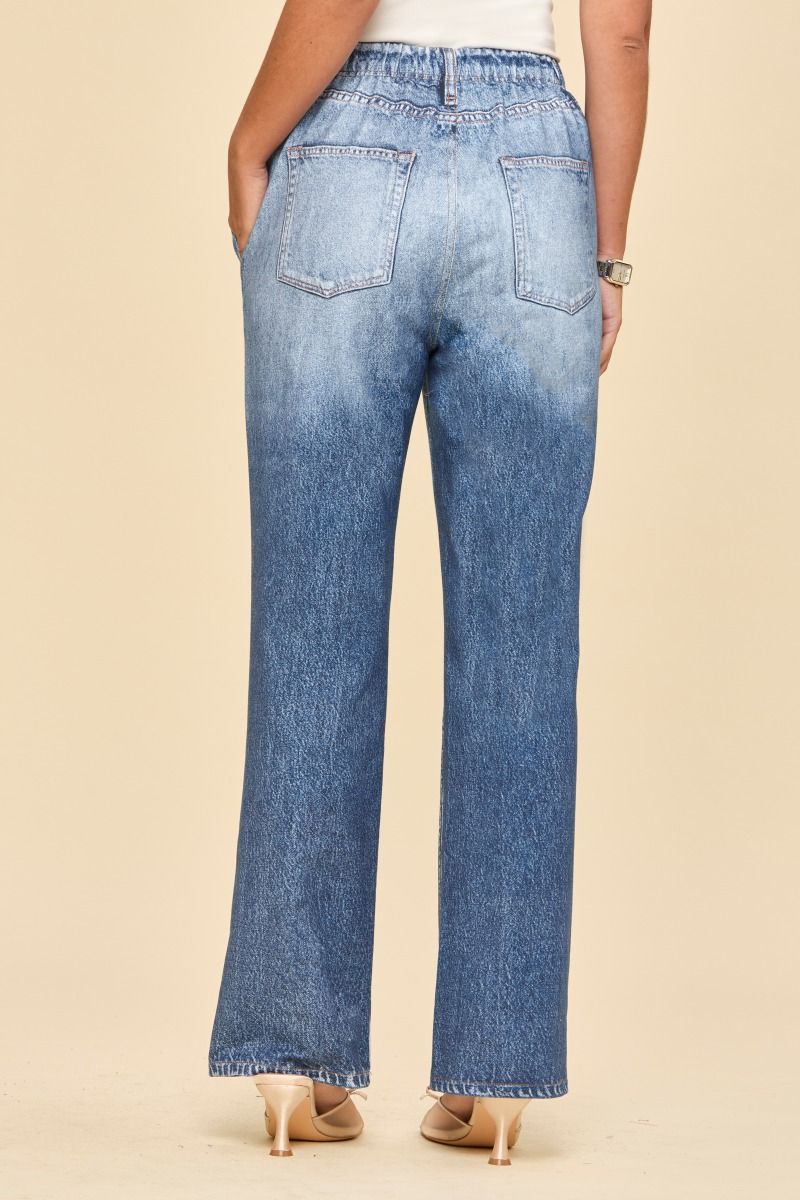 Dear Scarlett - "Denim" Straight Leg Pants