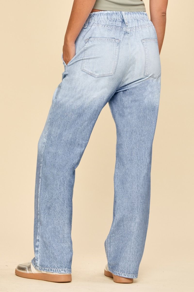 Dear Scarlett - "Denim" Straight Leg Pants