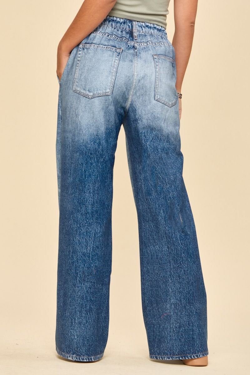 Dear Scarlett - "Denim" Wide Leg Pants